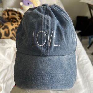 Rae Dunn, LOVE blue cap. NWT